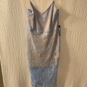 NWT Bebe Blue Lace Dress Sz L